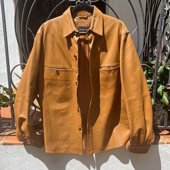 Donald J. Pliner Other - Vintage Donald Pliner men’s glove leather Italian jacket Men’s size 52